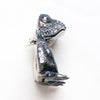 kiss the frog baroque pearl and sterling silver brooch side view