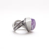 purple chalcedony asymmetrical silver ring-side right