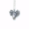 detailed anatomical heart pendant,. front