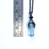 Aquamarine in a blackened silver baby monster setting. measure