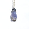 blue chalcedony eggplant necklace-front