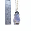 blue chalcedony eggplant necklace-measure