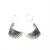 inward curving fin earrings sterling silver-