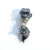 ghost pearl brooch; baroque pearl, silver, liver of sulfur patina; side-back