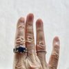 japan sea opal sterling silver ring shown being worn