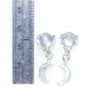 Moonstone moon sterling silver earrings. New design. Measure