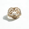 delicate lattice 10k gold ring, back