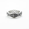 X-band sterling silver ring-cross pattern