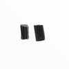 natural black tourmaline silver earrings-front
