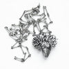 Small detailed heart pendant delicate chain sterling silver-back