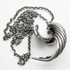 S-Curve Spiral silver pendant-back