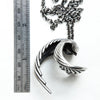 S-Curve Spiral silver pendant-measure