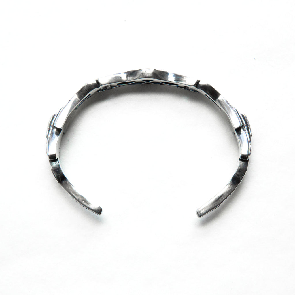 Elevator, art deco inspired cuff bracelet for small wrists-top