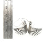 gently curving fin earrings-silver-measure