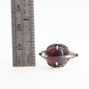 rhodolite red garnet silver fruit ring measure
