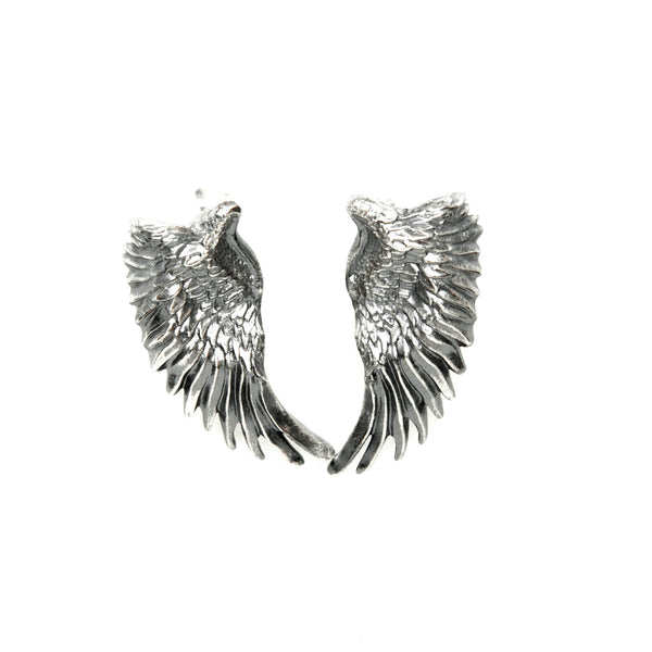 wing-earrings-silver-antique-finish-front
