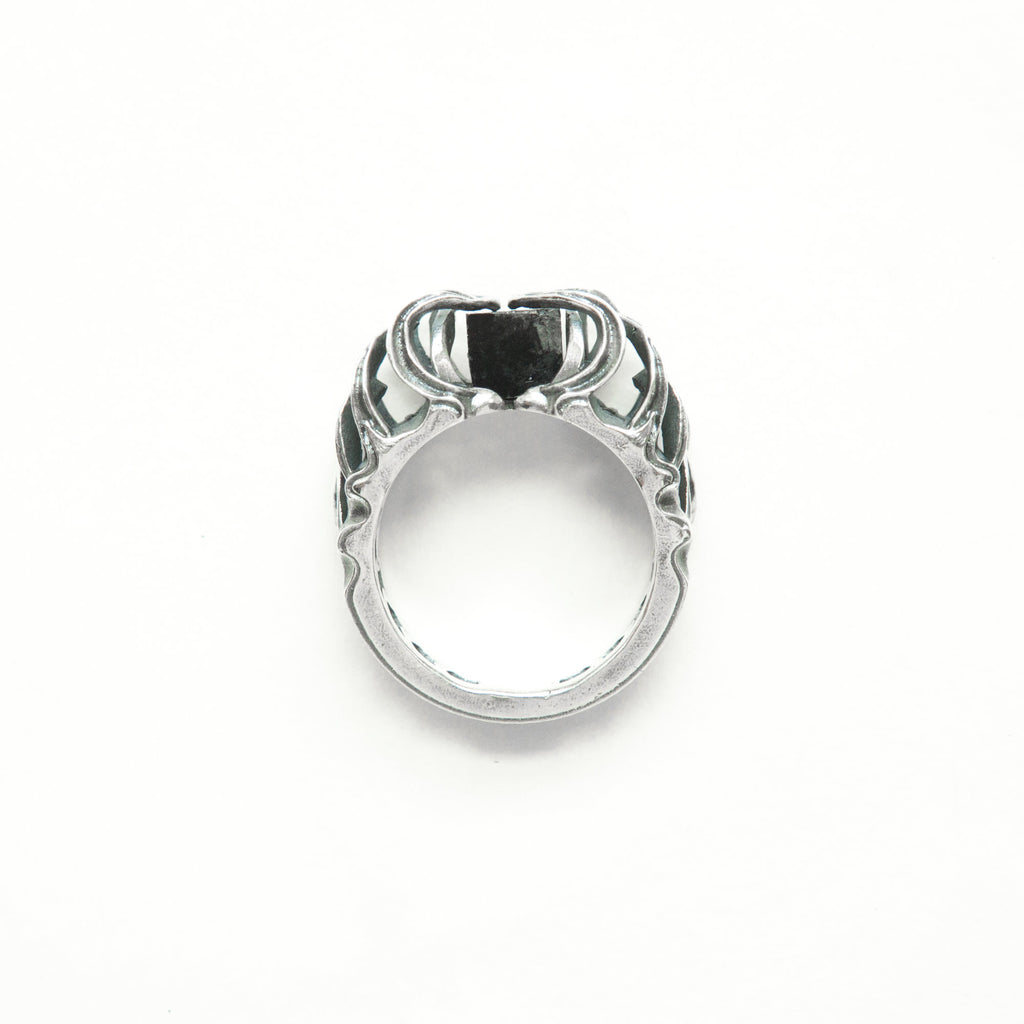 magnetite and silver ring size 7-top