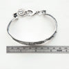 Miles Davis sterling silver cuff bracelet with treble clef clasp-measure