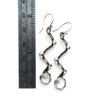 moonstone and silver lightning bolt earrings with french wires-measure