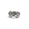 open work silver string ring-front