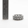 pennatulida silver wide band ring measure