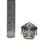 aquamarine amethyst silver pentagon ring-measure