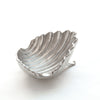 Scalloped shell ring dish, white brass with little feet-view 2