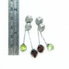 shell-earrings-peridot-purple-garnet-silver-measure
