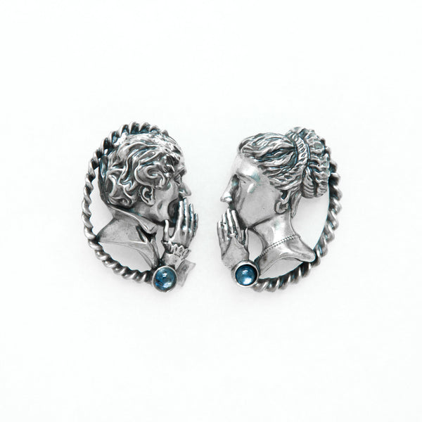 Whisper- silver-sapphire-earrings-front